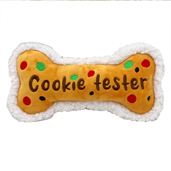 peluche chien cookie tester