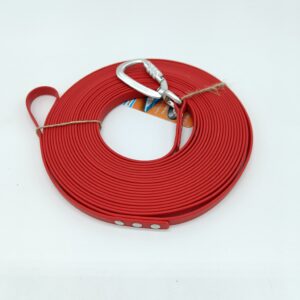 Longe Biothane 10 m Rouge en 12 mm